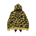 BAPE 1st Camo Shark Relaxed Fit Fullover Hoodie "Yellow"