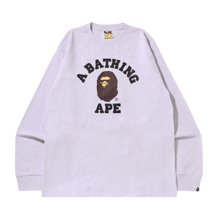 BAPE College Long-Sleeve Tee "Grey"