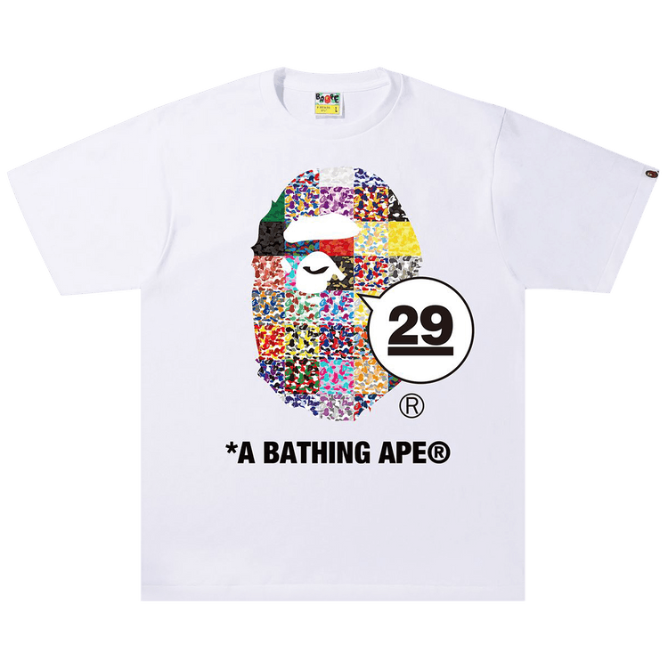 BAPE 29th Anniversary Ape Head Tee "White"