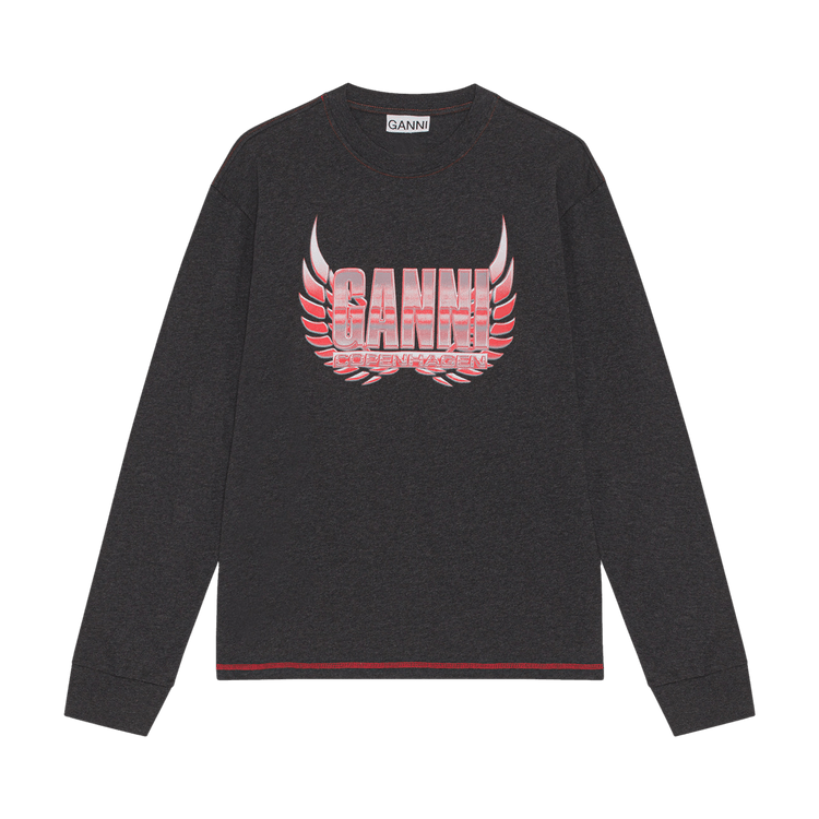 GANNI Long-Sleeve T-shirt "Phantom"