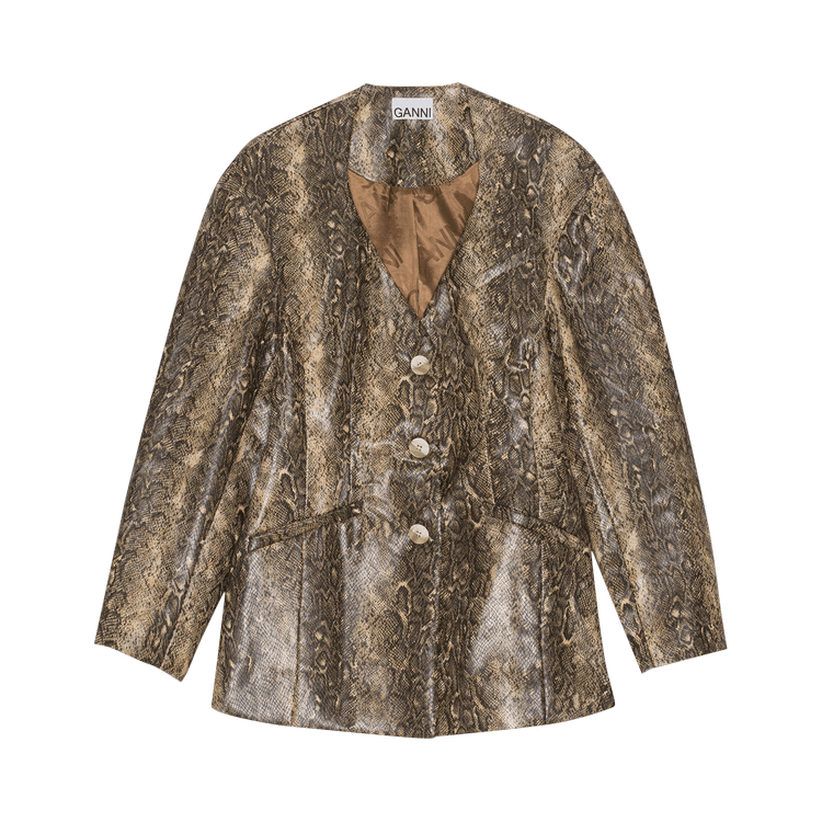 GANNI Snake Fitted Blazer "Snake Starfish"