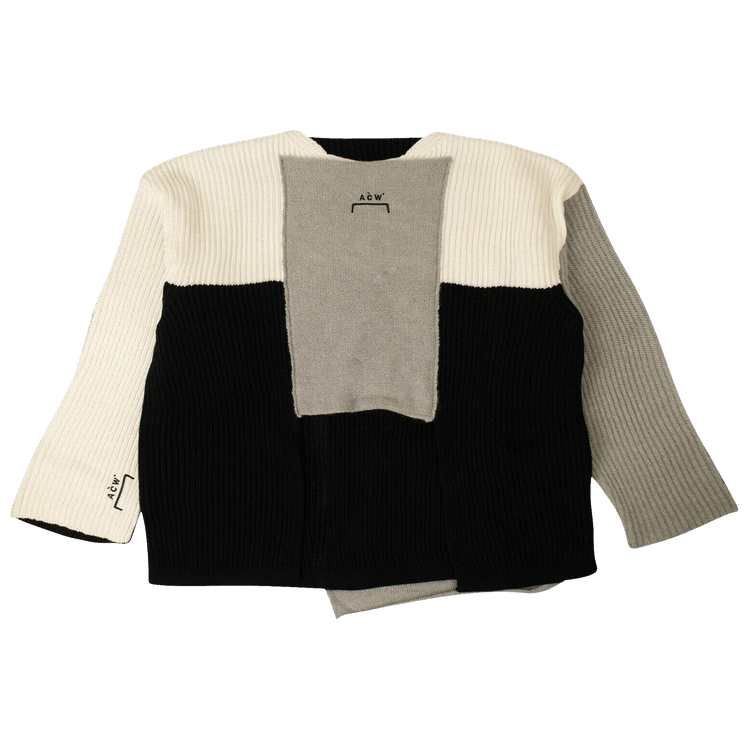 A-Cold-Wall* Paneled Asymmetric Sweater "Black"