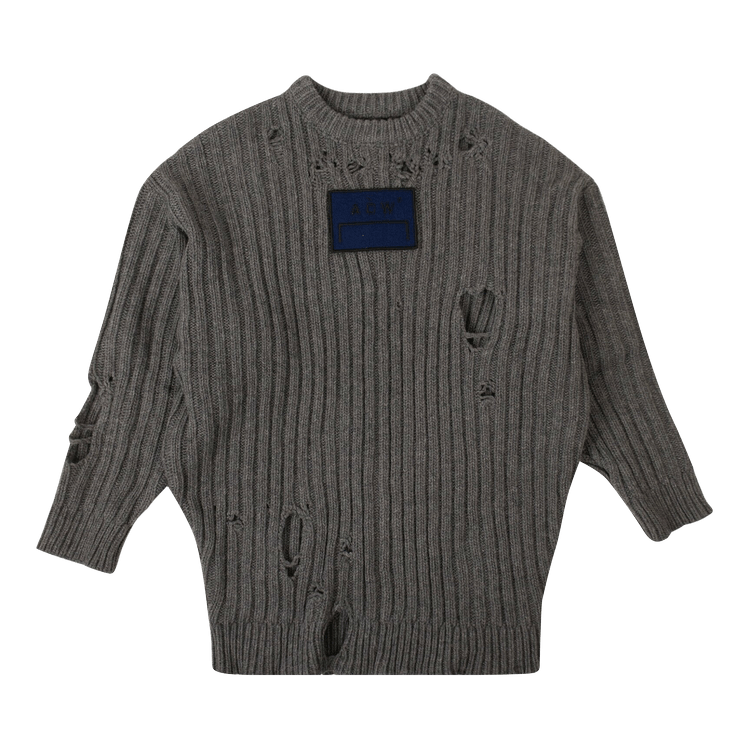 A-Cold-Wall* Sweater With Ripped Detail "Slate Grey"