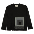 A-Cold-Wall* Fringe Patch Long-Sleeve T-Shirt "Black"