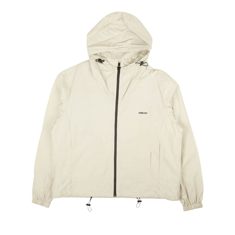 Ambush Logo Zip Up Hoodie "Light Grey"