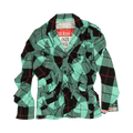 Charles Jeffrey Loverboy Tartan Wibble Suit Jacket "Blue"