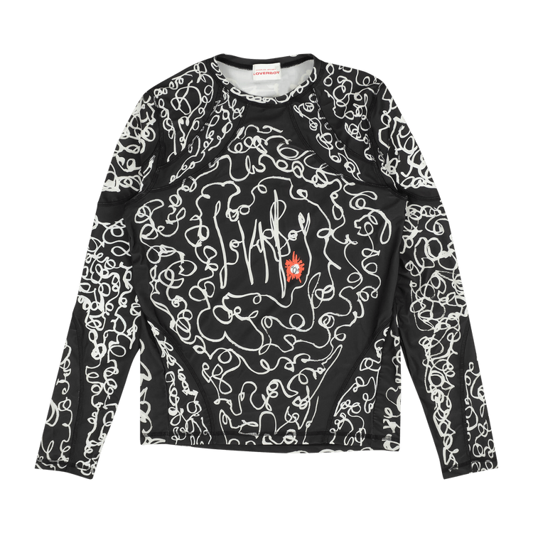 Charles Jeffrey Loverboy Scribble Sports Top "Black"
