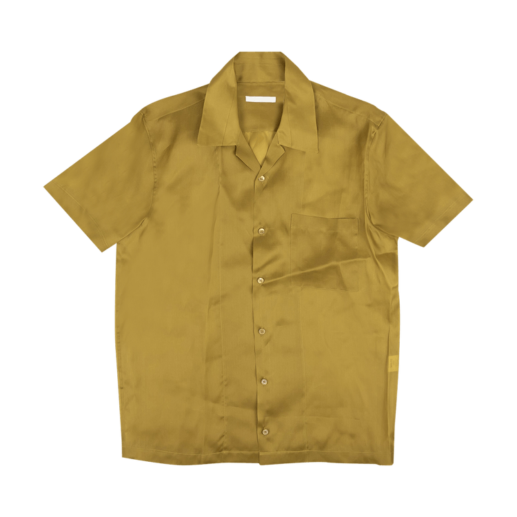 Helmut Lang Organza Silk Button Down Shirt "Yellow"