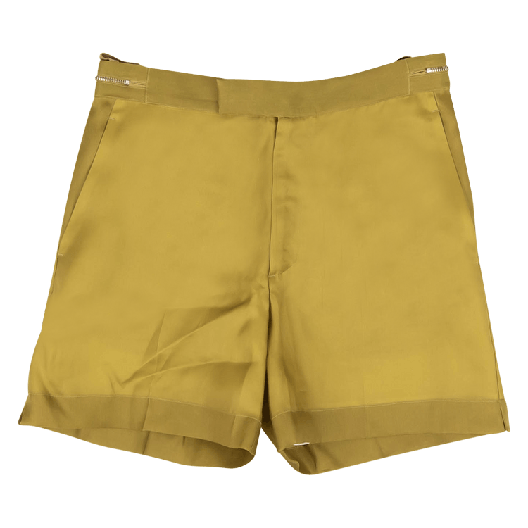 Helmut Lang Organza Silk Shorts "Green"