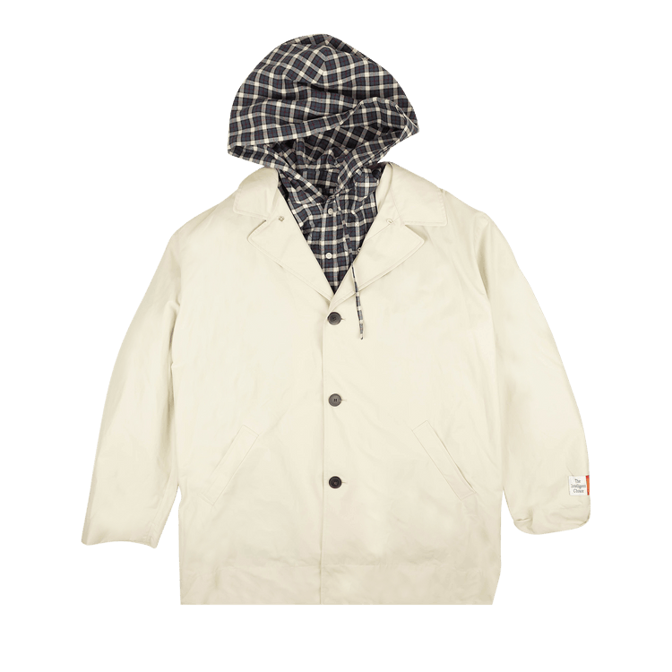 Martine Rose Short Mac Plaid Jacket "Cream"