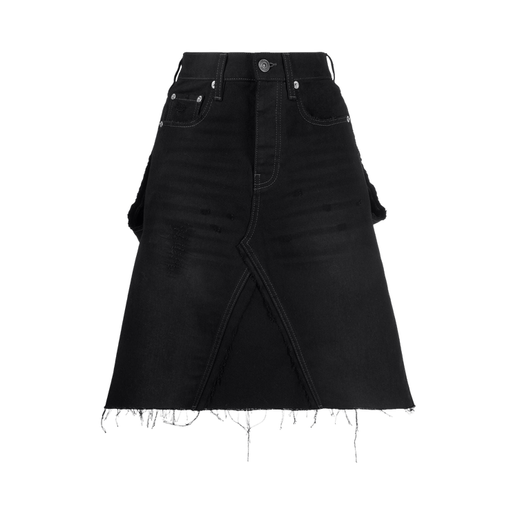 Balenciaga Denim Skirt "Matte Black"