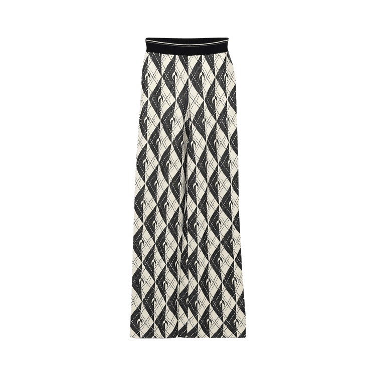 Marine Serre Royal Moon Carreaux Knit Pants "Black"