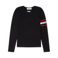 Marine Serre Open Back Ribbed Sweater "Black"