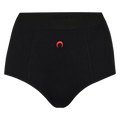 Marine Serre Organic Ribbed Panties "Black"