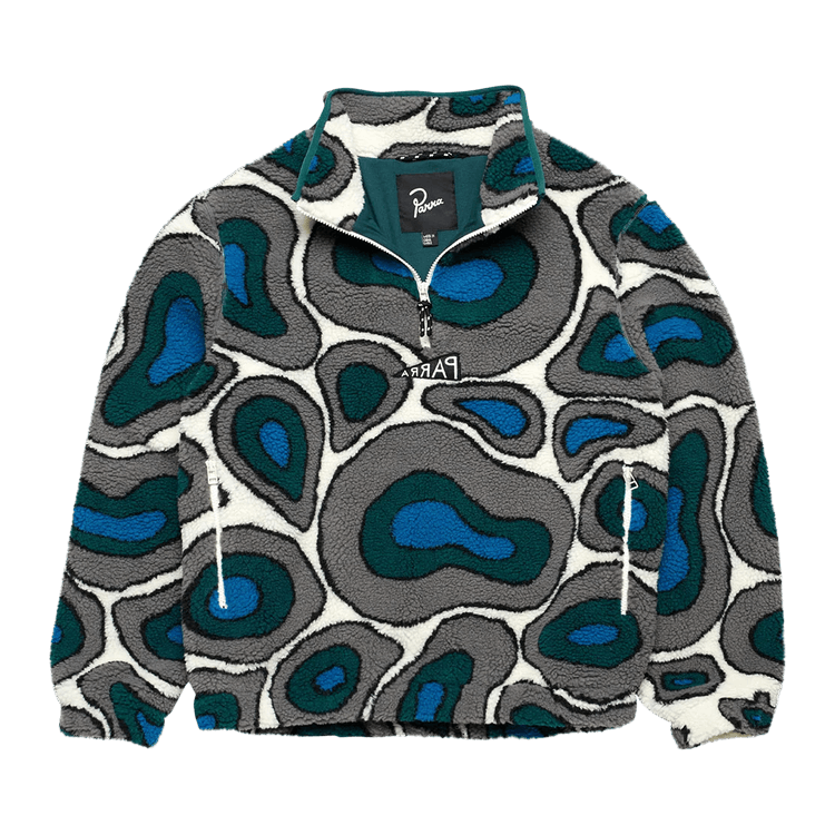 Parra Amethist Geode Polar Fleece Pullover "Stone Blue"