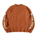 Kapital 5G Wool Knit Bone Crew Sweater "Orange"