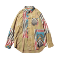 Engineered Garments Patchwork Stripe Longline Shirt "Multicolor"