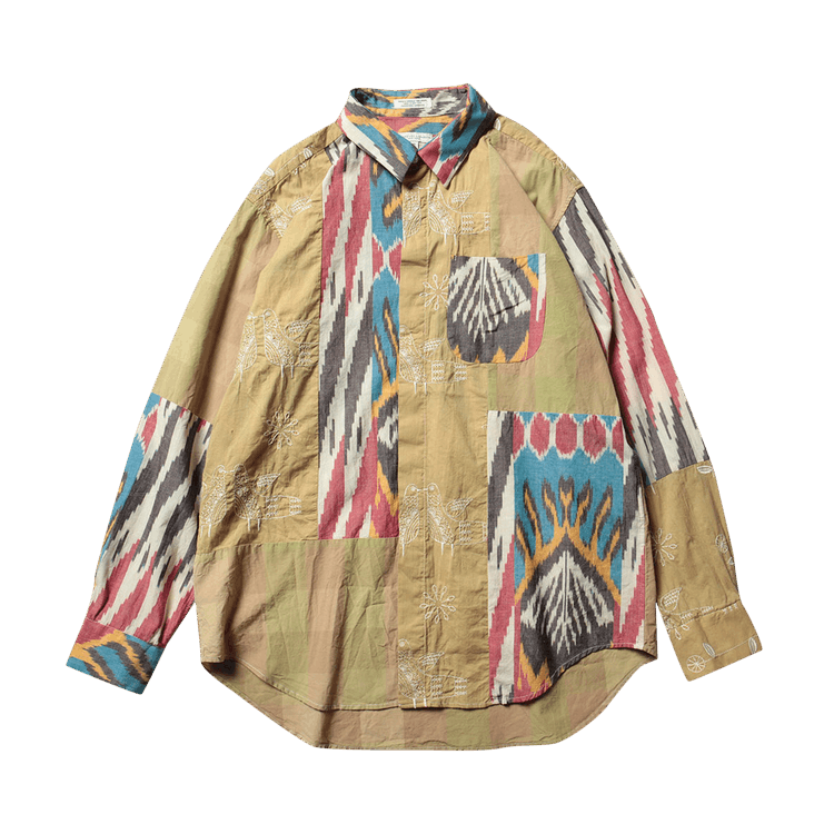 Engineered Garments Patchwork Stripe Longline Shirt "Multicolor"