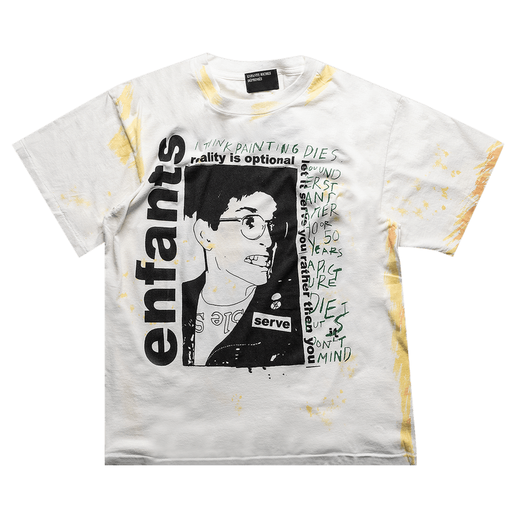 Enfants Riches Déprimés Reality Is Optional T-Shirt With Paint "White/Multicolor"