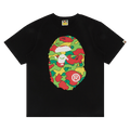 BAPE Sta Camo Big Ape Head Tee "Black/Multicolor"