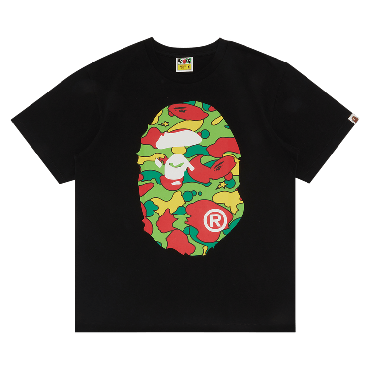 BAPE Sta Camo Big Ape Head Tee "Black/Multicolor"