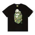 BAPE ABC Camo Milo On Big Ape Tee "Black/Green"