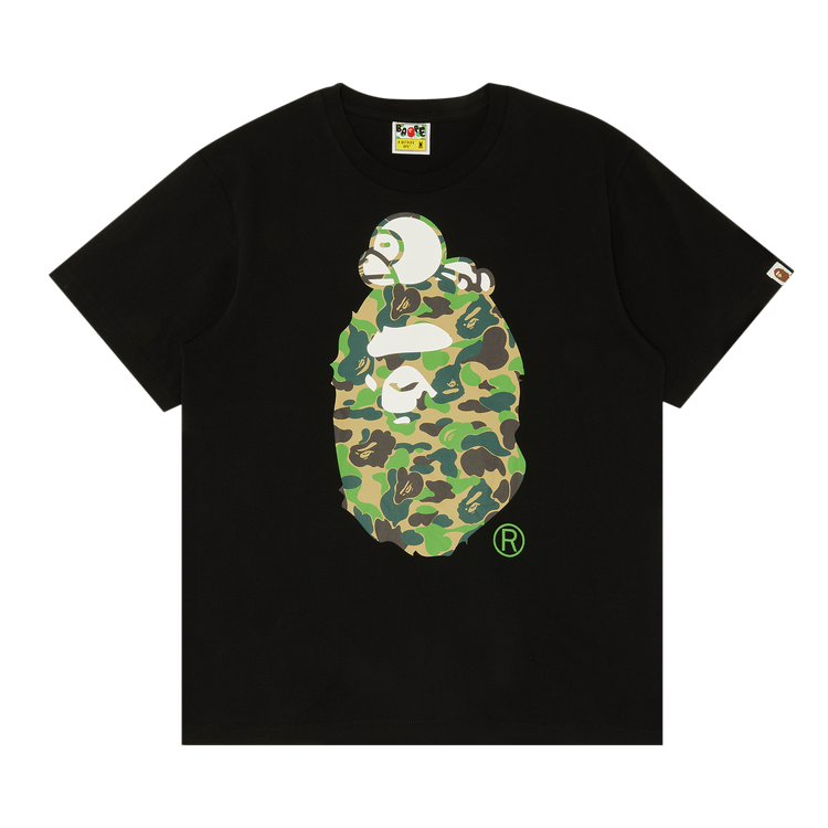 BAPE ABC Camo Milo On Big Ape Tee "Black/Green"