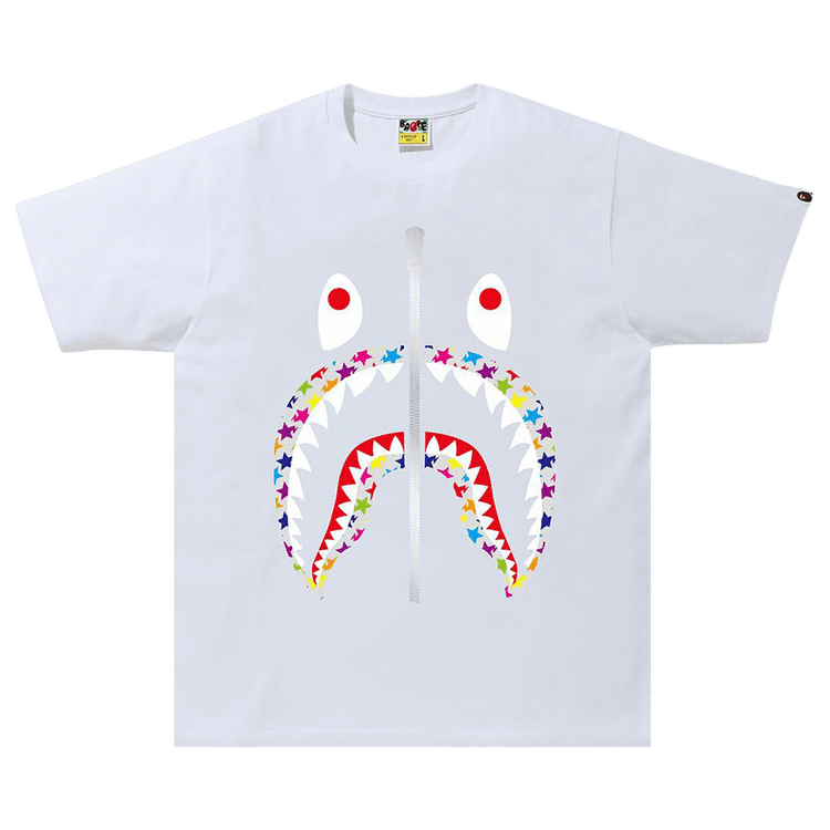 BAPE Sta Pattern Shark Tee "White"