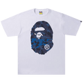 BAPE Sand Camo Big Ape Head Tee "White/Navy"