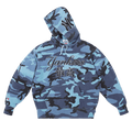 Supreme x New York Yankees Kanji Hooded Sweatshirt "Blue Camo"