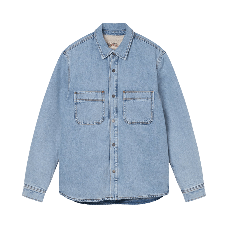 Stussy Sherpa Lined Denim Shirt "Light Denim"