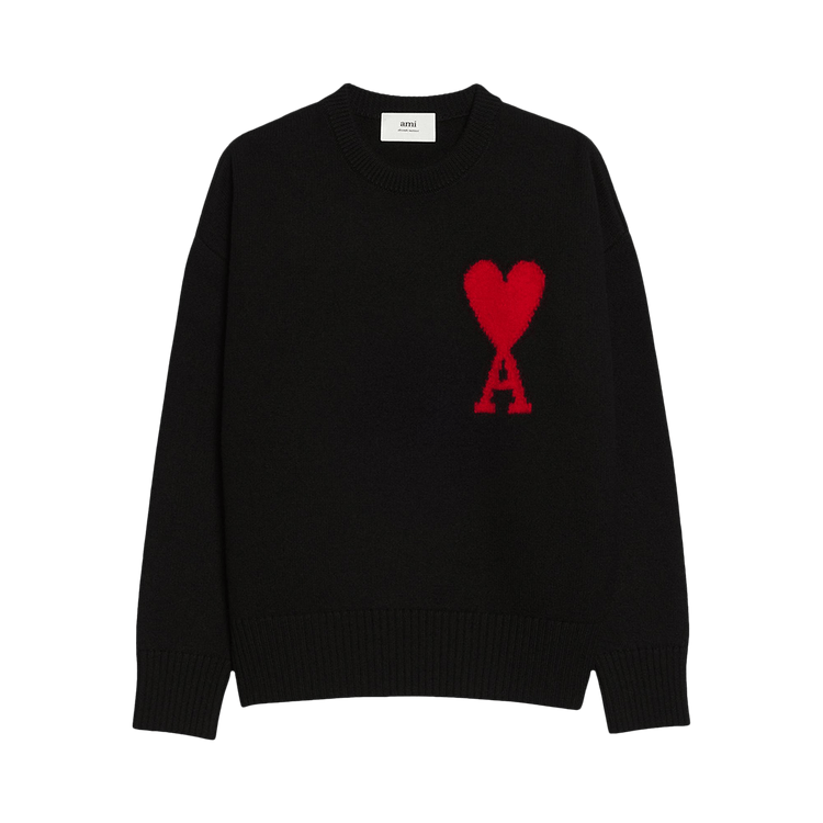 Ami ADC Crewneck Sweater "Black/Red"