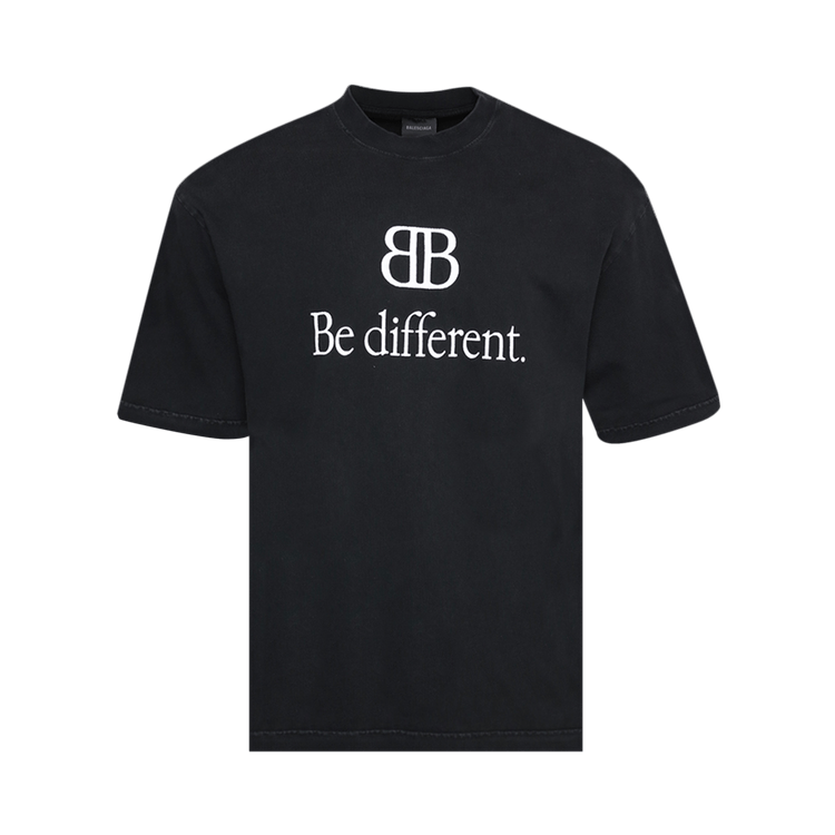 Balenciaga Medium Fit T-Shirt Be Different "Black"