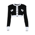 Balmain Buttoned Knit Jacket "Black/Blue"