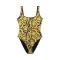 Versace One Piece Bathing Suit "Gold/Print"