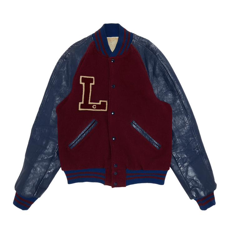 Vintage Letterman Jacket "Burgundy/Navy", From the Closet of ASAP Nast