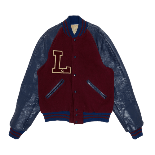 Vintage Letterman Jacket "Burgundy/Navy", From the Closet of ASAP Nast