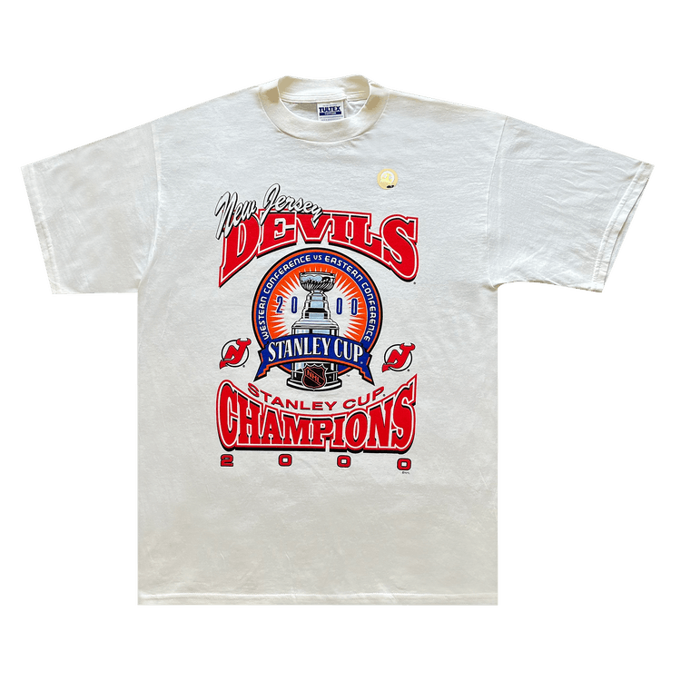 Vintage 2000 Deadstock New Jersey Devils Stanley Cup Tee "White"