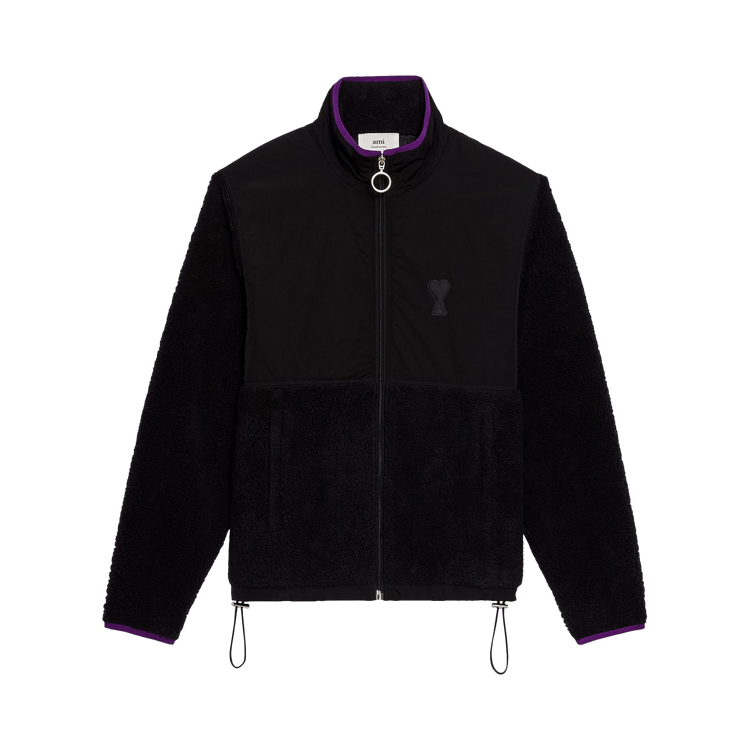Ami Sherpa Zipped Jacket "Black"