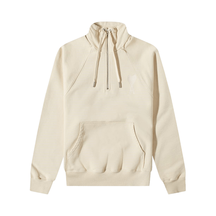 Ami Tonal Big Zip Sweat "Off White"