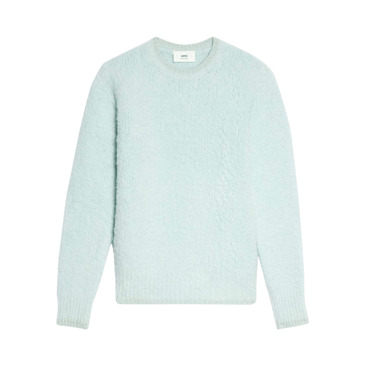 Ami Brushed Crewneck Sweater "Pale Green"