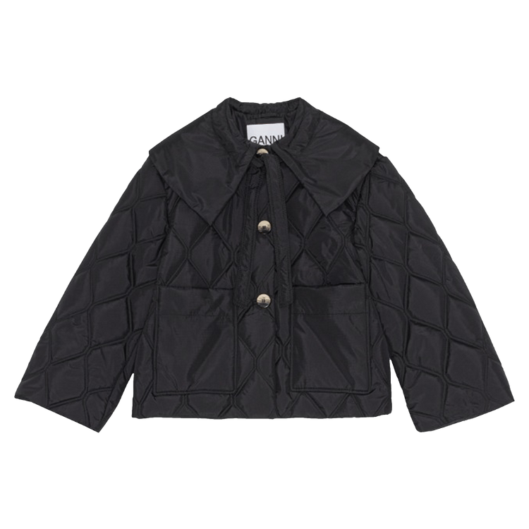 GANNI Big Collar Jacket "Black"