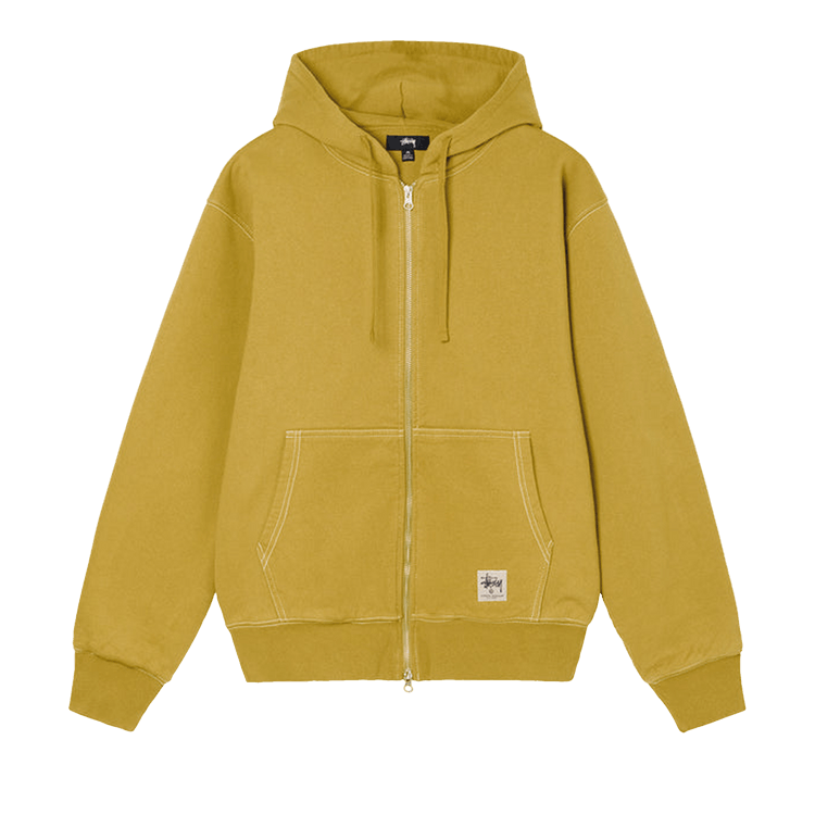 Stussy Double Face Label Zip Hoodie "Gold"