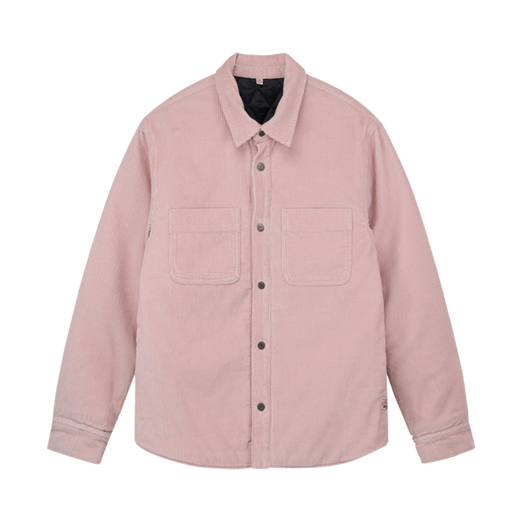 Stussy Cord Quilted Overshirt "Washed Pink"