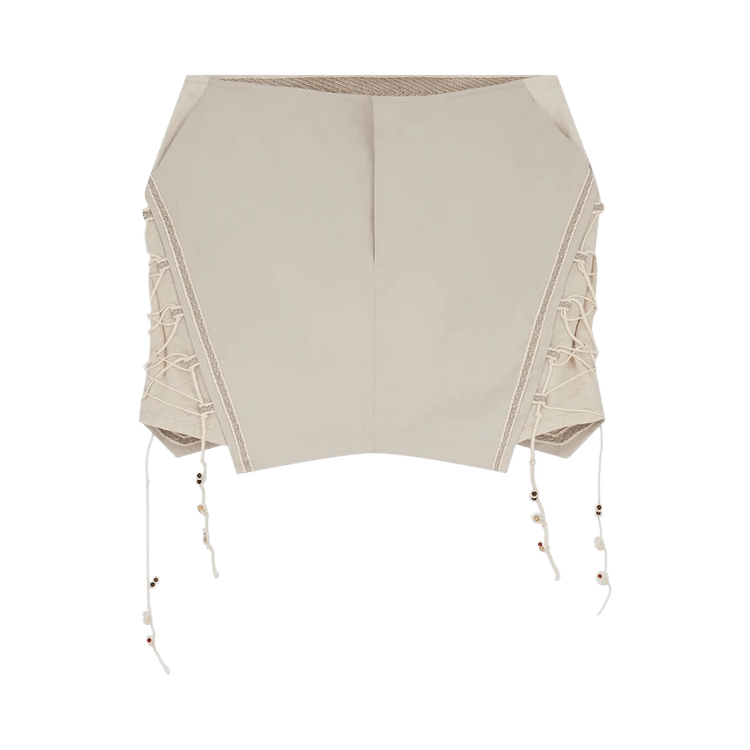 Hyein Seo Laced Mini Skirt "Oatmeal"