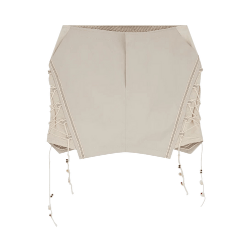 Hyein Seo Laced Mini Skirt "Oatmeal"