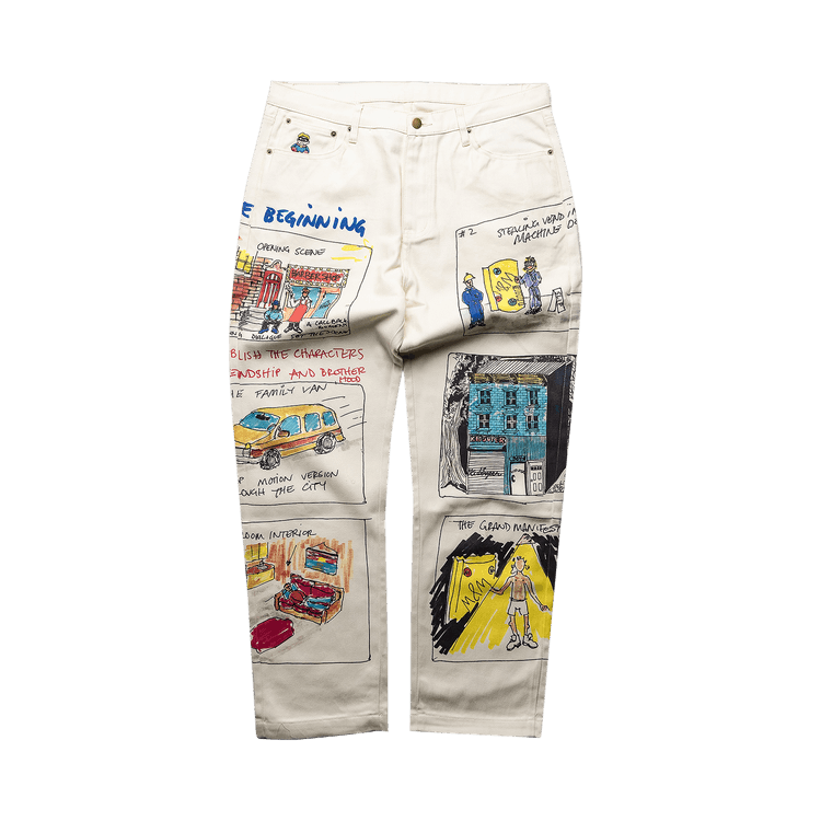 KidSuper Screenplay Pant "White/Multicolor"