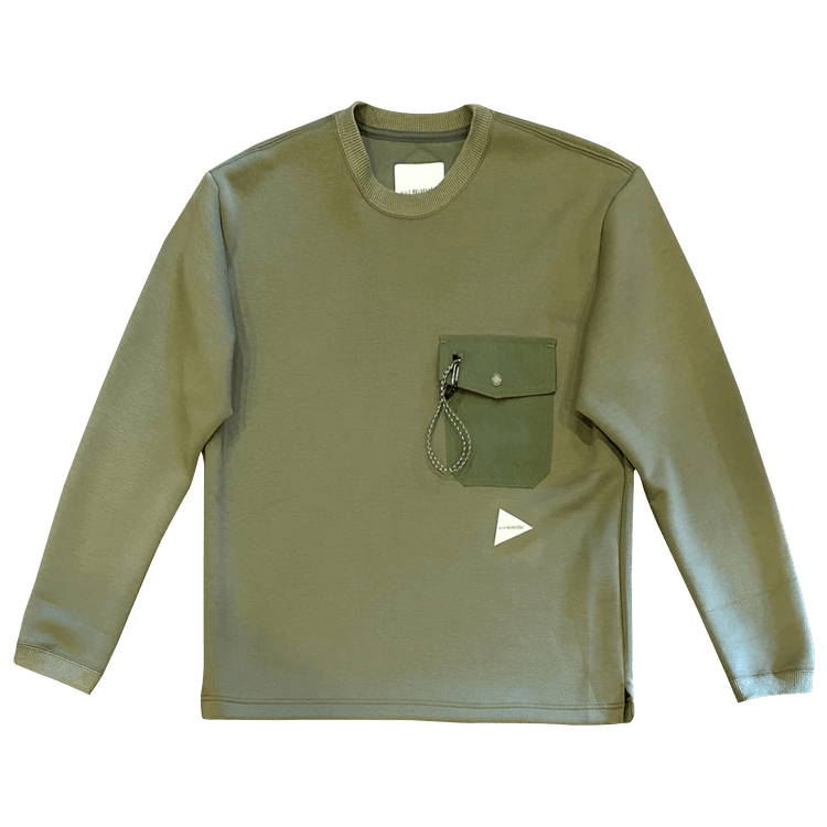 And Wander Airly Warm Crew Sweatshirt "Charcoal"
