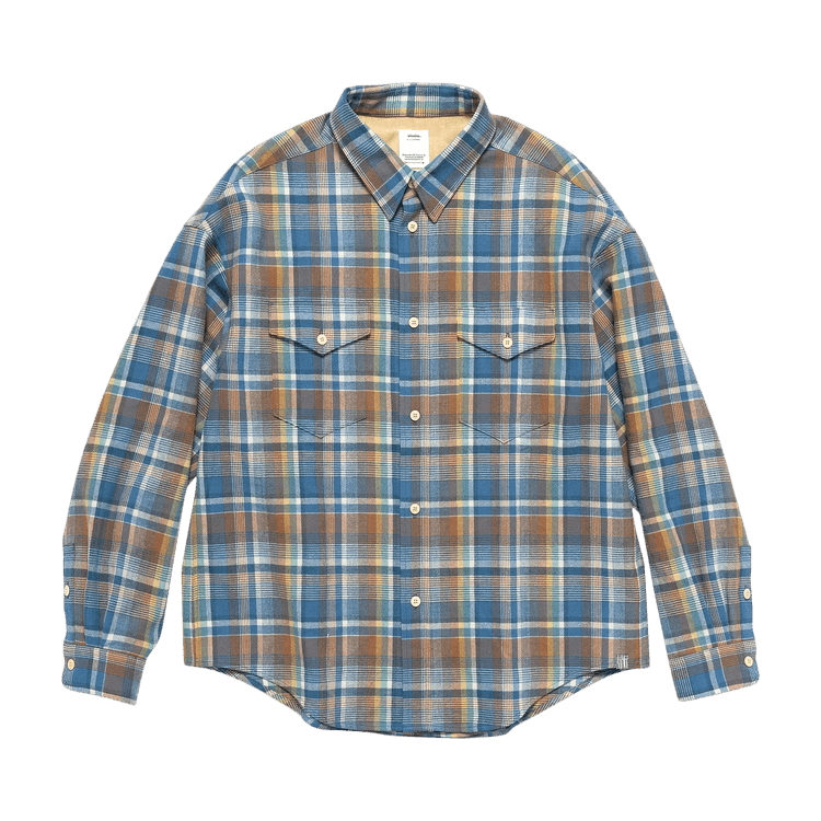 Visvim Frontier Check Long-Sleeve "Blue"