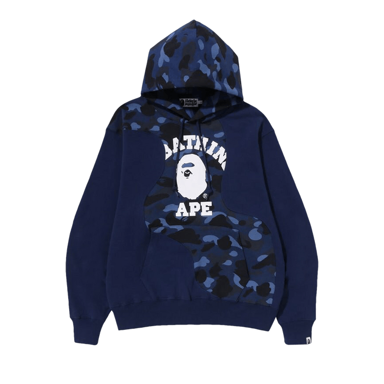 BAPE Color Camo College Cutting Relaxed Fit Hoodie "Navy"